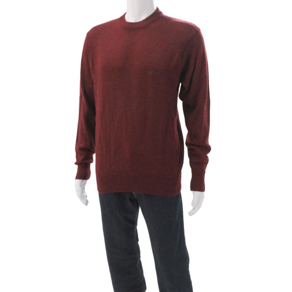 Guy Laroche Mens Red Pullover Sweater Wool Blend Crew Neck Size M